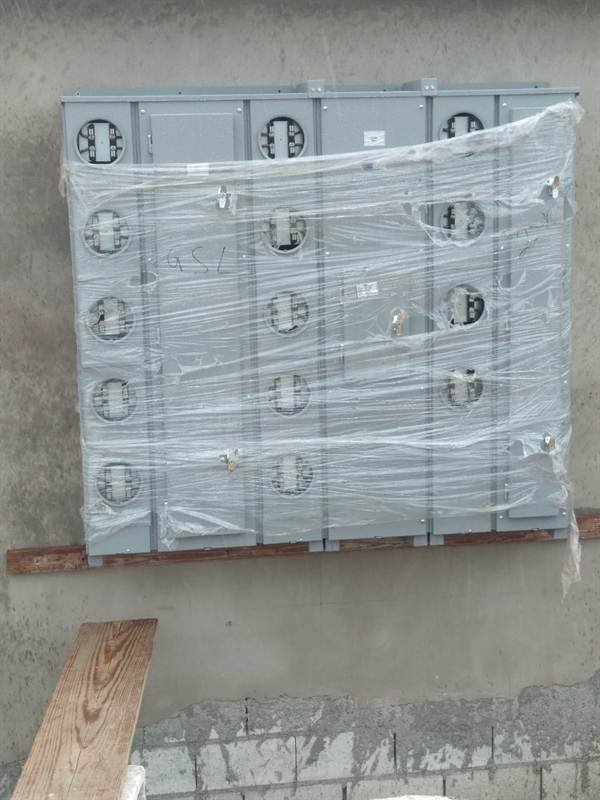 Multi-meter bank installation wrapped on site