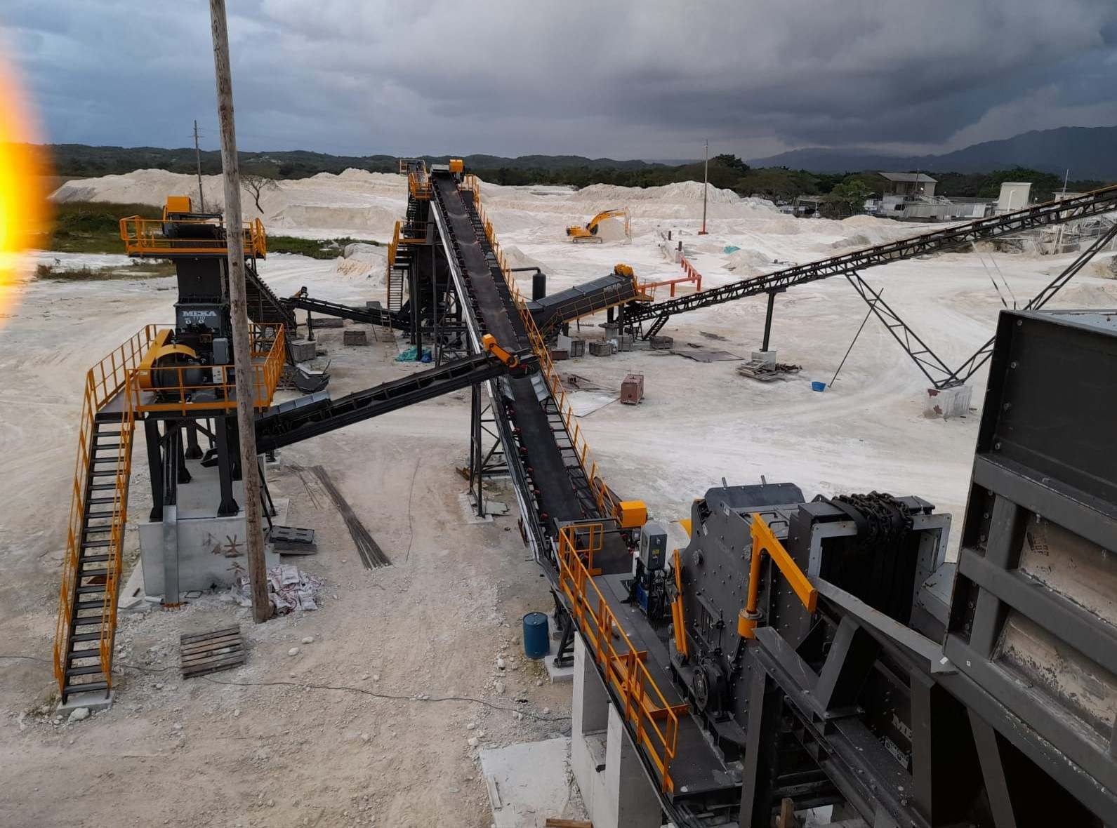 Industrial electrical batching plant construction