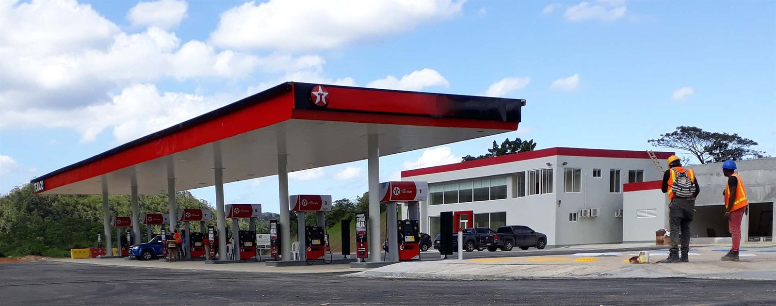 Completed Texaco service station electrical project by Alcopow